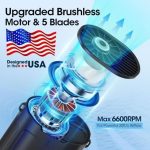 Rechargeable Portable Clip-On Personal Fan with 4-Speed Strong Airflow - Hands-Free Waist Cooling - Neck Fan, Wearable Belt Fan for Outdoor Adventures and Work, small, black - Image 5