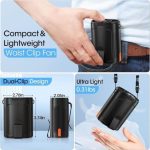 Rechargeable Portable Clip-On Personal Fan with 4-Speed Strong Airflow - Hands-Free Waist Cooling - Neck Fan, Wearable Belt Fan for Outdoor Adventures and Work, small, black - Image 3