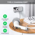 Cordless Electric Spin Scrubber with 7 Replaceable Brush Heads - Fast Charging, Retractable Handle, Dual-Speed Settings - Ideal for Bathroom, Kitchen, Glass, Bathtub, and Car Cleaning, White - Image 3