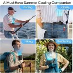 Rechargeable Portable Clip-On Personal Fan with 4-Speed Strong Airflow - Hands-Free Waist Cooling - Neck Fan, Wearable Belt Fan for Outdoor Adventures and Work, small, black - Image 7