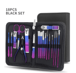 9/18 pcs Gradient Color Nail Clippers Manicure and Pedicure Tool Set