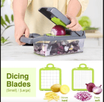 16 in 1 Multifunctional Handheld Onion Cutter Fruits Slicer Potatoes Press Peele