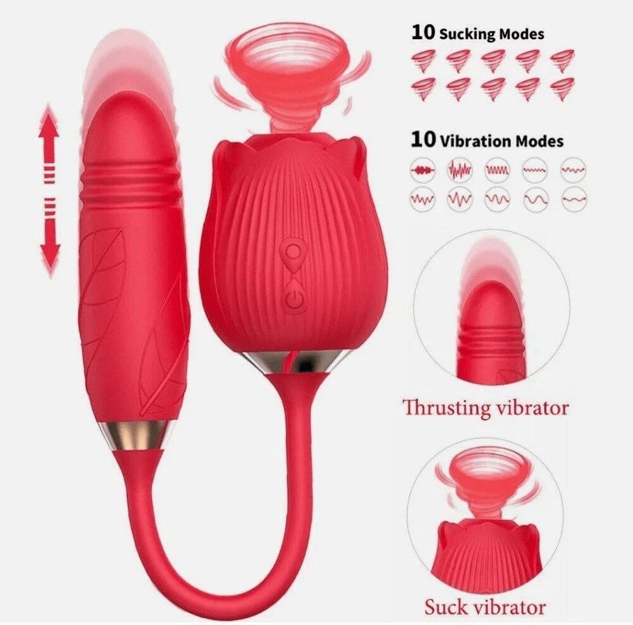 Product-29.01 Rechargeable Massage USB Massager Relief Flower Rose Gifts for Women Waterproof - Image 1