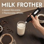 FrotheFrother/Blenders For Kitchen/]Electric Milk Frother, Handheld Rechargeable Foam Maker For Coffee, Latte, Cappuccino