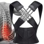 Correction Belt Open Shoulder Anti-Humpback Corrector For Adult Men And Women - Black, Black Back Posture Correction Waist Trainer Corrector - Image 3