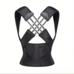 Correction Belt Open Shoulder Anti-Humpback Corrector For Adult Men And Women - Black, Black Back Posture Correction Waist Trainer Corrector - Image 2
